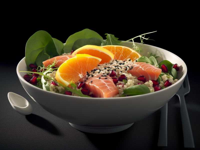 Leckeres Lachs-Quinoa Bowl für die Vitamin D-Power!