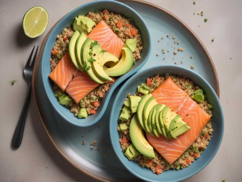 Leckere Lachs-Bowl mit Quinoa und Avocado