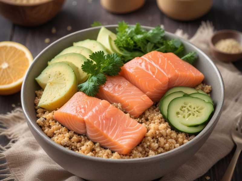 Vitamin D Boost: Leckere Lachs-Quinoa-Bowl