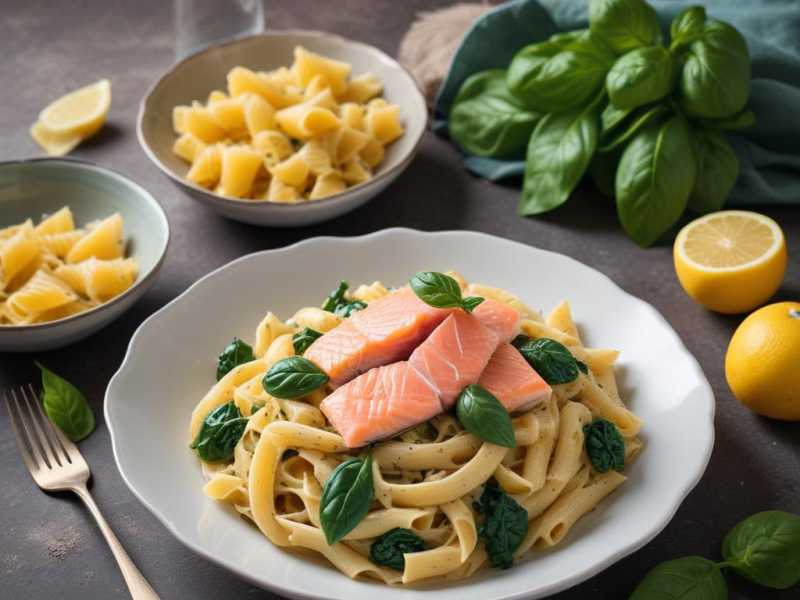 Leckere Lachs-Spinat-Pasta für deinen Vitamin D Bedarf