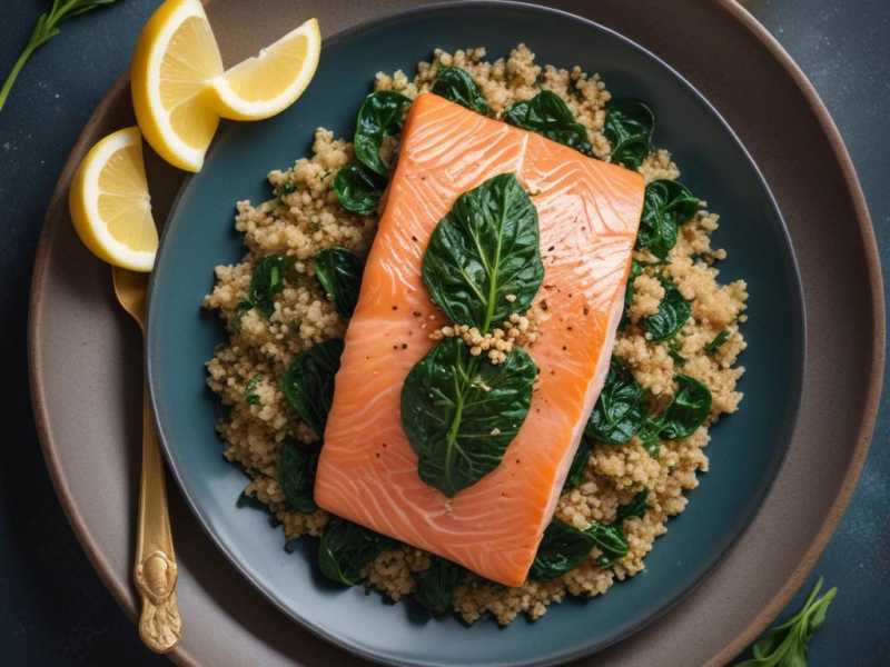 Rezept: Leckerer Lachs mit Spinat und Quinoa für deinen Vitamin D-Bedarf