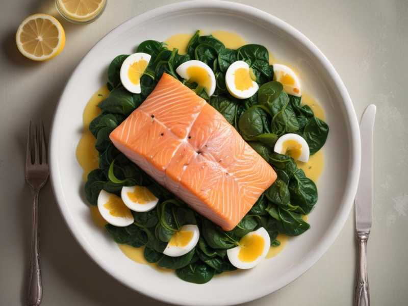 Leckere Vitamin D-Bombe: Lachs mit Spinat und Zitrone