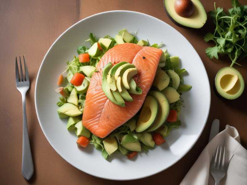 Leckeres Rezept für ein Vitamin D und K2-Power-Dinner: Lachs mit Grünkohl und Avocado-Salat