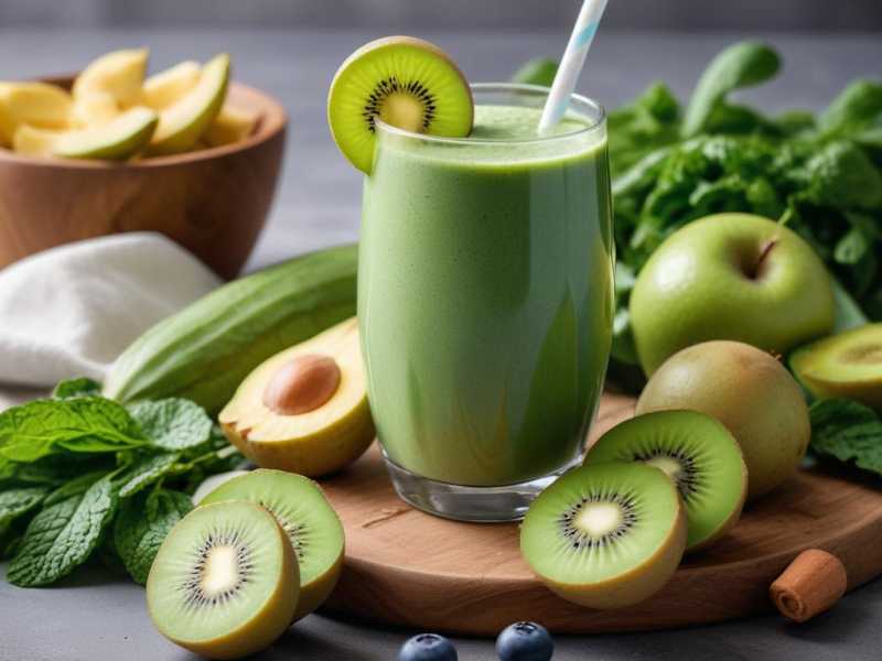 Grüner Superfood-Smoothie für Vitamin D, K2 und Magnesium