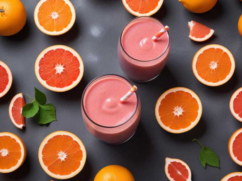 Frischer Grapefruitkern-Smoothie für die Sporternährung