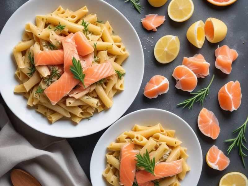 Super leckeres und gesundes Lachs-Mandel-Pasta-Rezept